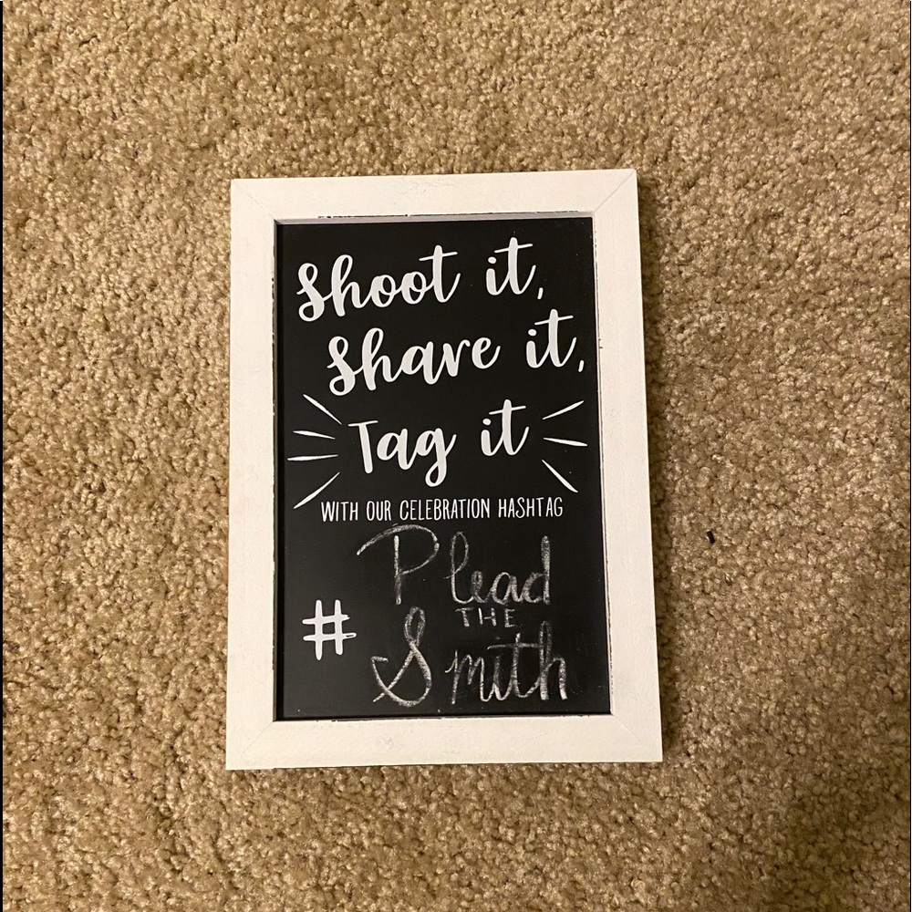 Wedding hashtag sign